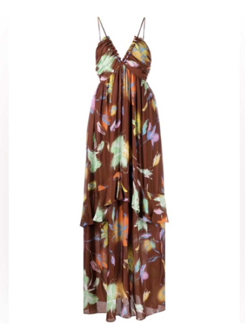 Tanya Taylor Julissa Floral Pleated Maxi Dress
